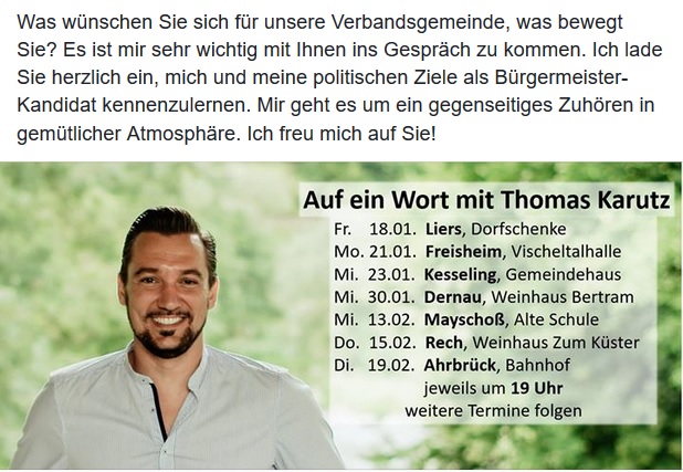 Termine Bürgergespräche Karutz